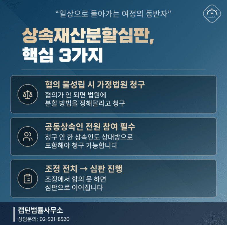 [경찰출신변호사] 상속재산분할심판청구, 공동상속인 협의가 안 된다면? 절차·분할 기준·필요 자료