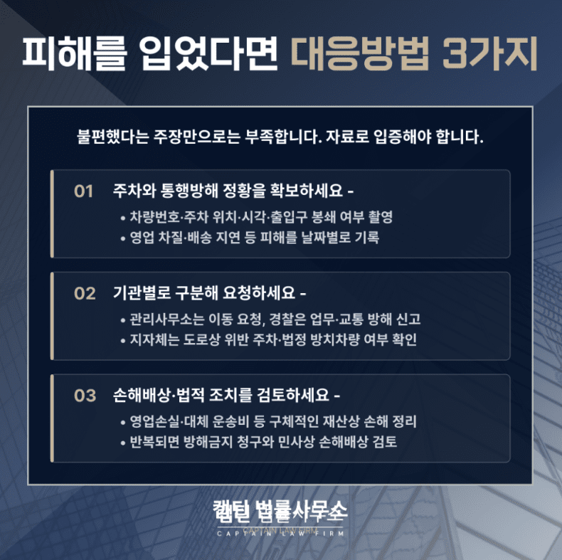 [경찰출신변호사] 주차장 알박기, 경찰도 못 빼나요? 아파트 상가 입구 봉쇄와 빌라 강제 견인 법적 기준